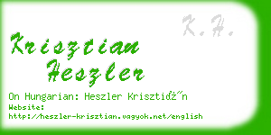 krisztian heszler business card